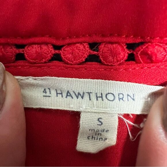 41 Hawthorn Red Sleeveless Blouse Size Small - Picture 4 of 8